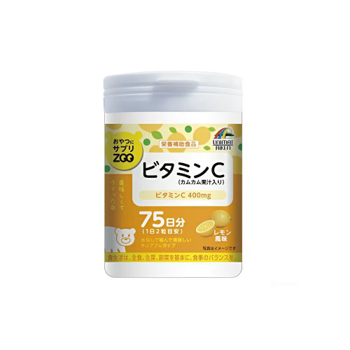 Жевательные витамины для детей, подростков и взрослых Unimat Riken ZOO Витамин С 400мг, 150 штук на 75 дней