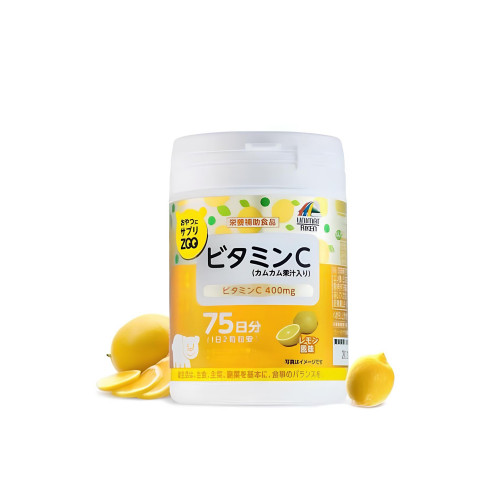 Жевательные витамины для детей, подростков и взрослых Unimat Riken ZOO Витамин С 400мг, 150 штук на 75 дней